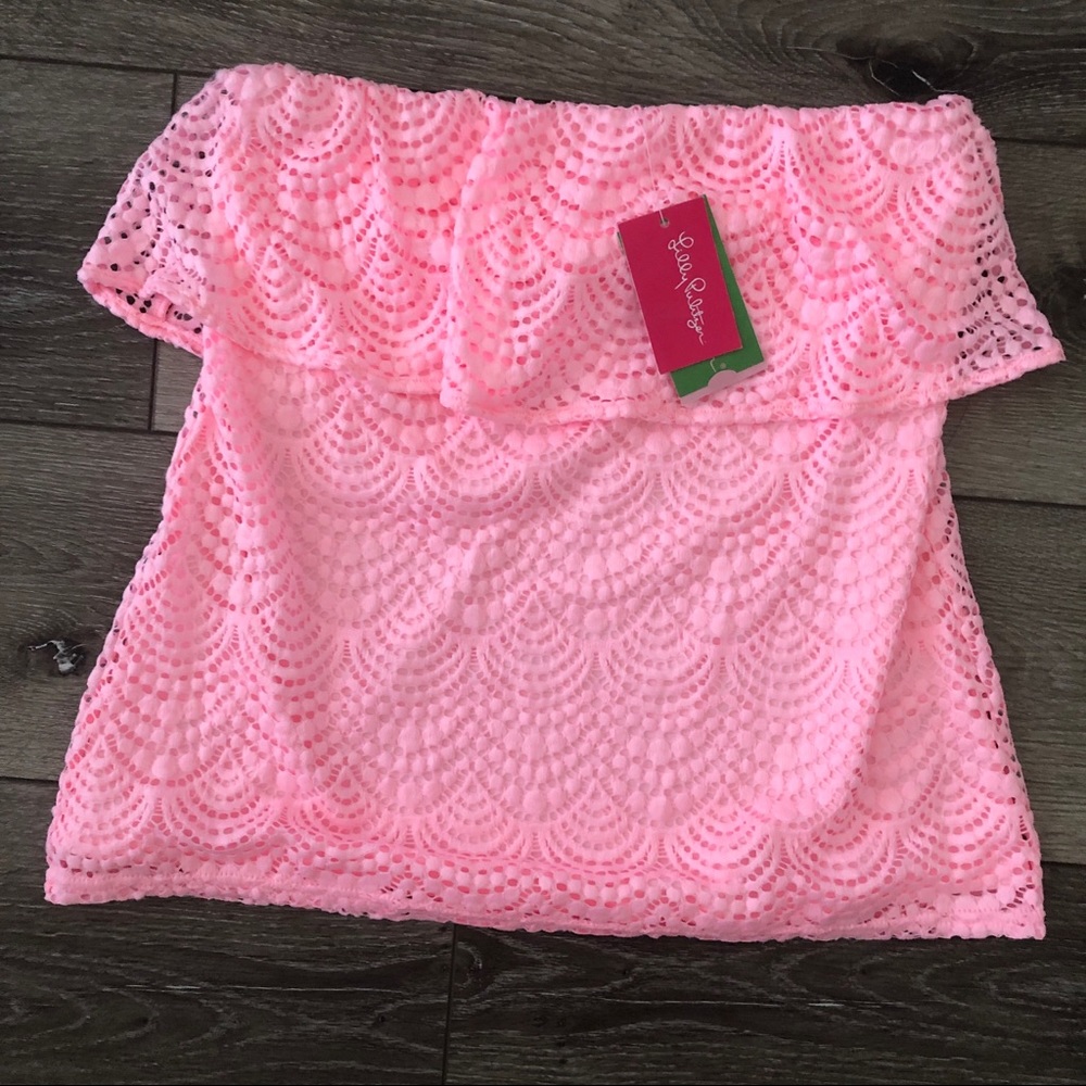 Lilly Pulitzer Wiley Tube Top  Shell Lace